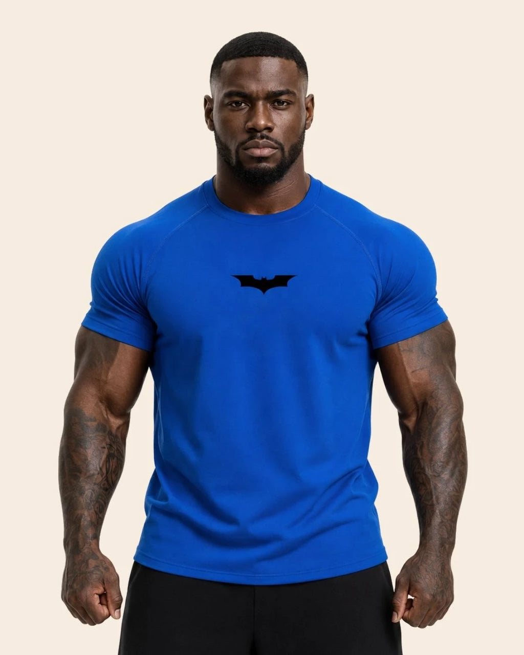 Camiseta Muscle Fit "Vigilante Nocturno" Azul Rey