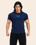 Camiseta Muscle Fit "Vigilante Nocturno" Azul Oscuro