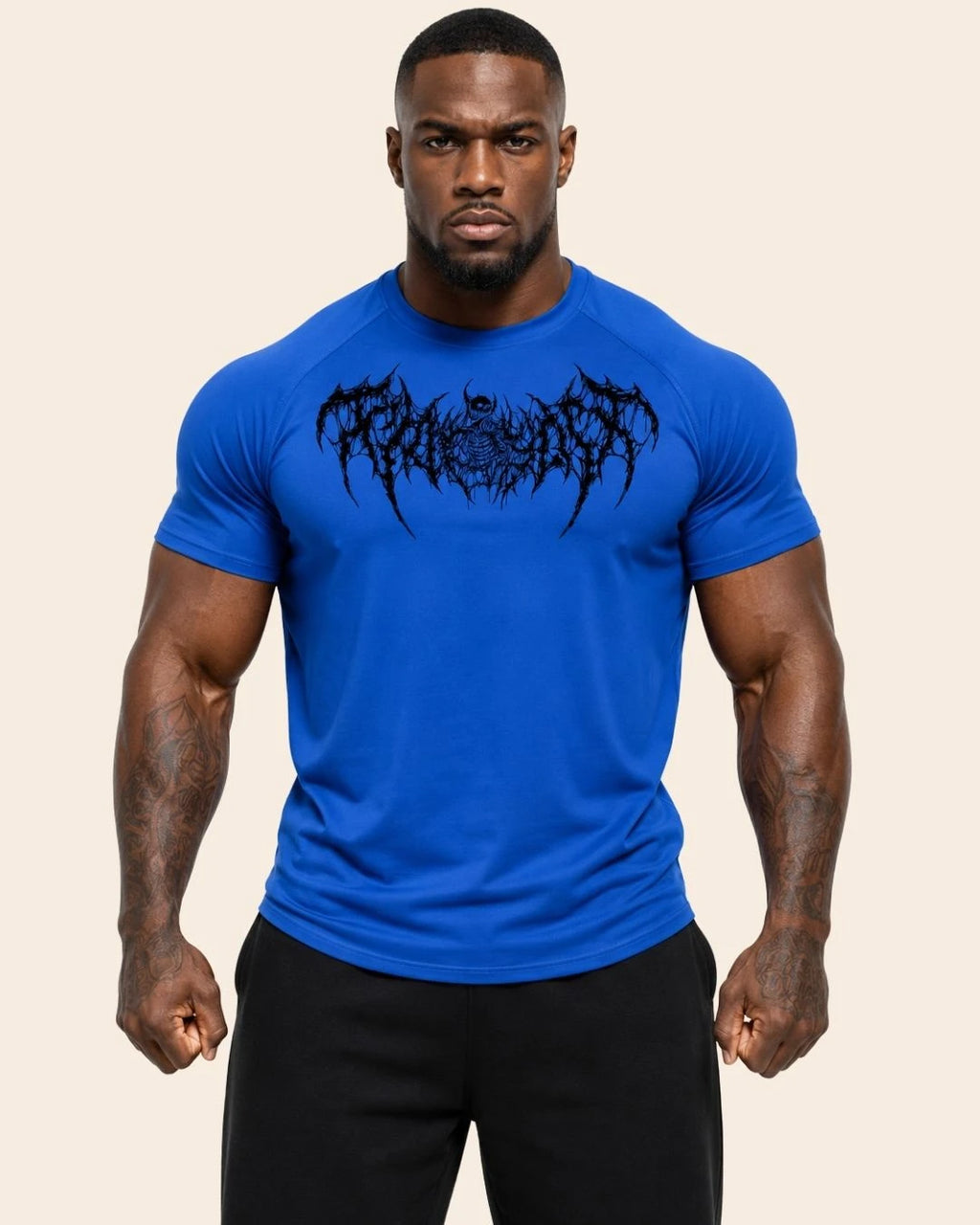 Camiseta Muscle Fit "Espectro" Azul Rey