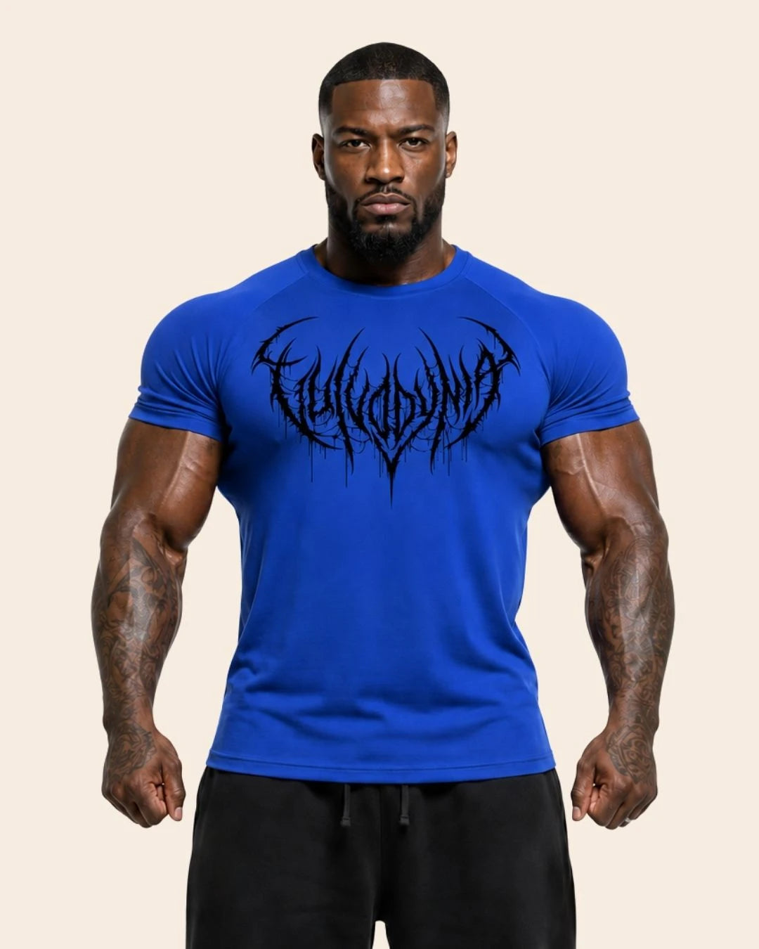 Camiseta Muscle Fit "Dominio" Azul Rey