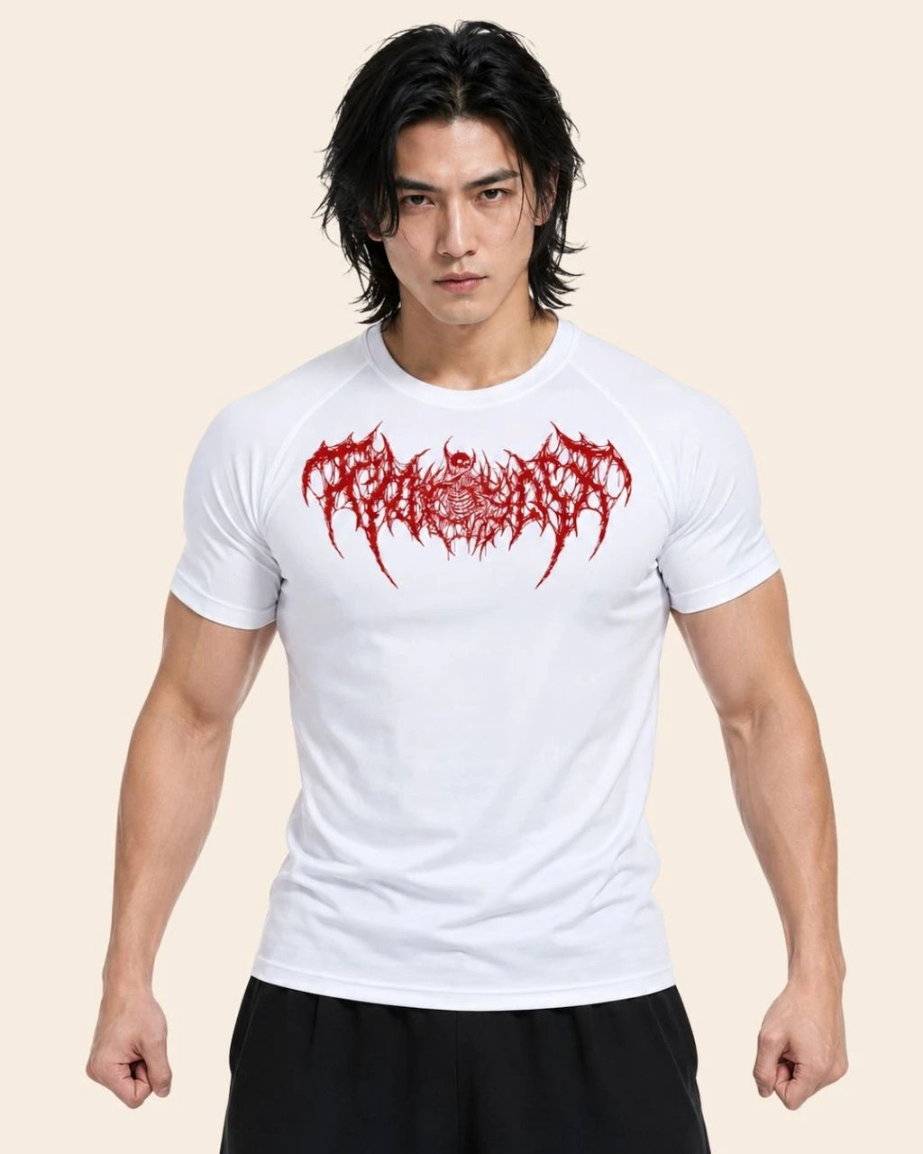 Camiseta Muscle Fit "Espectro" Blanca