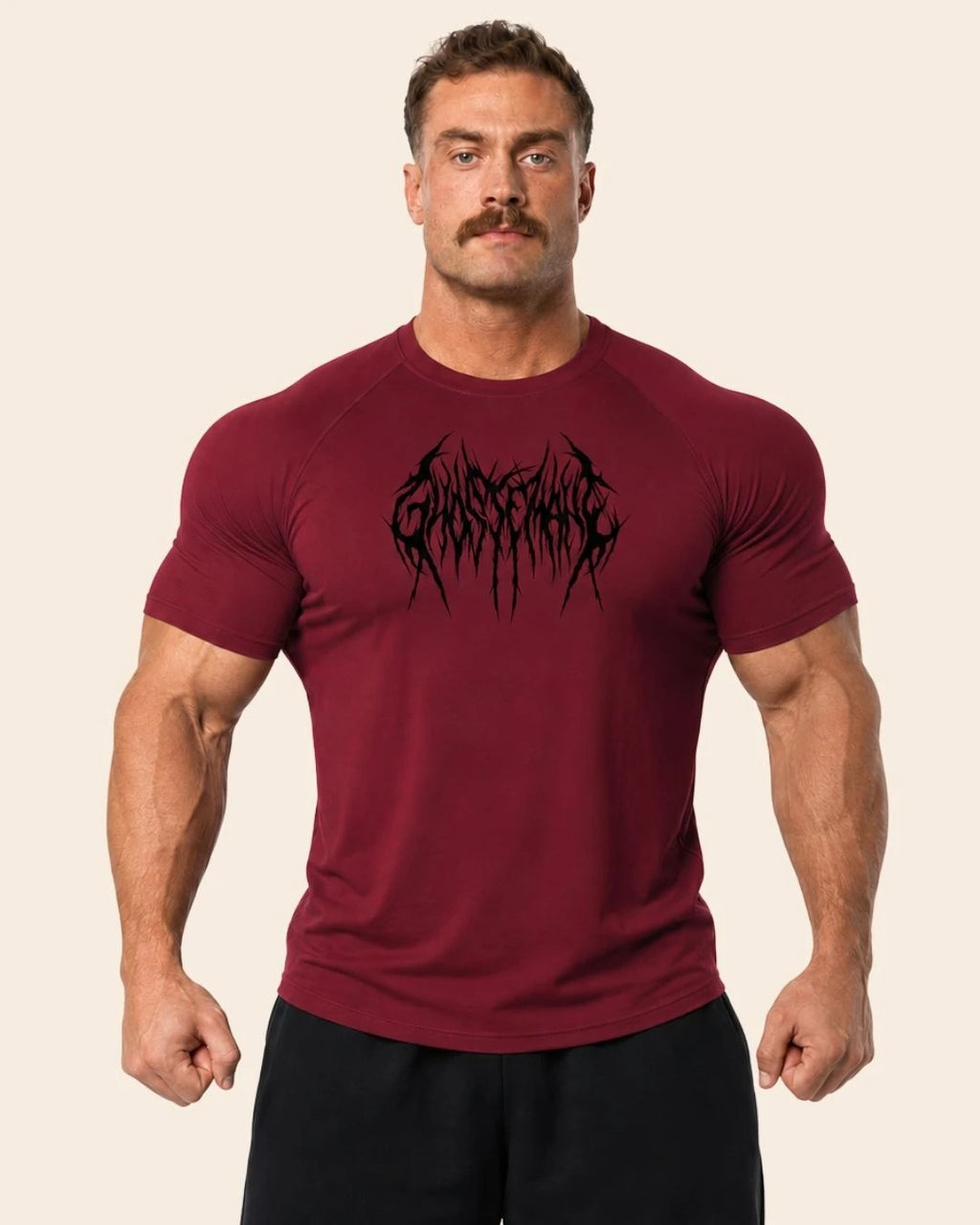 Camiseta Muscle Fit "Furia" Vino tinto