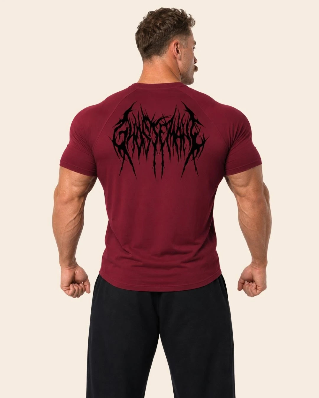 Camiseta Muscle Fit "Furia" Vino tinto