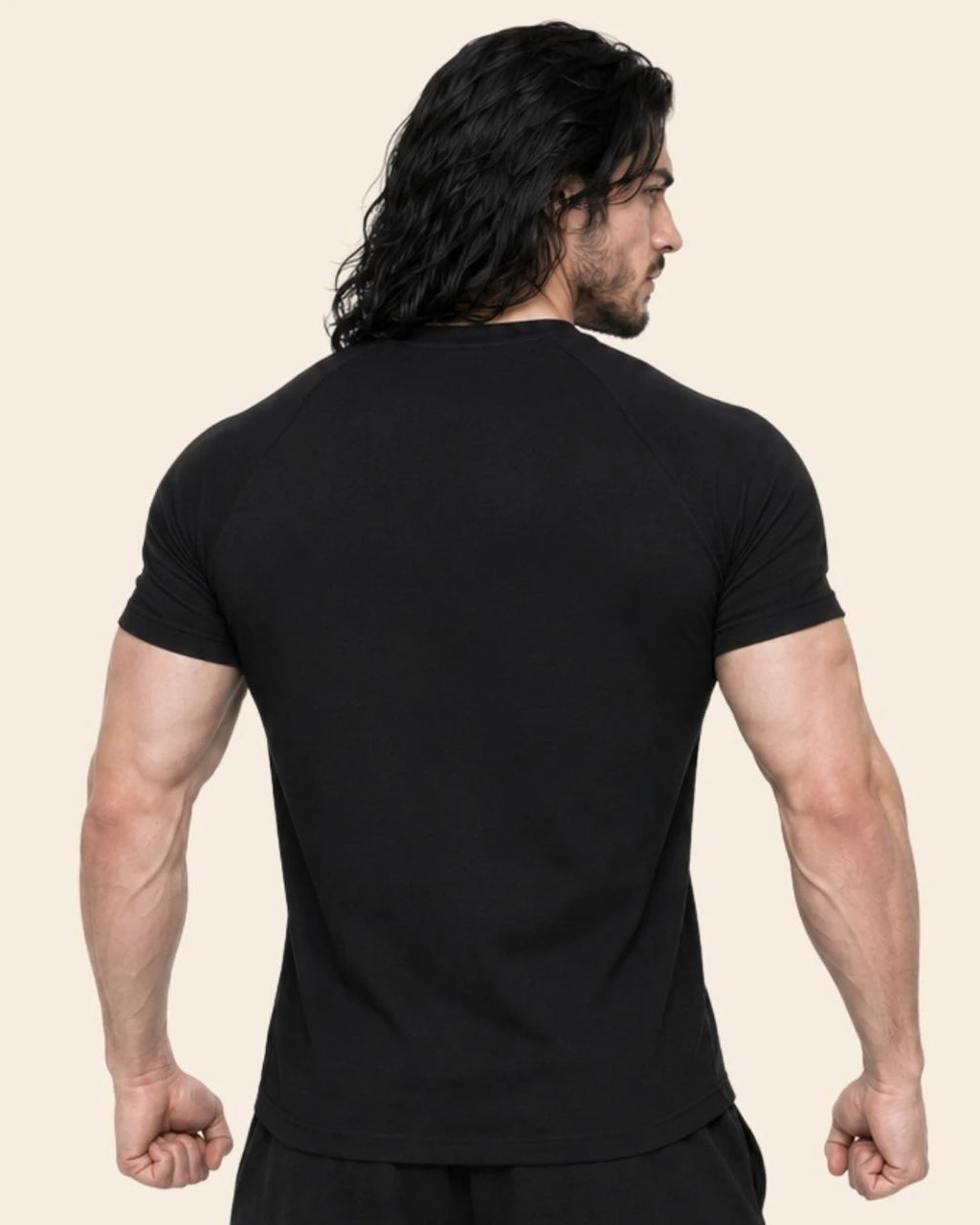 Camiseta Muscle Fit "Espectro" Negra