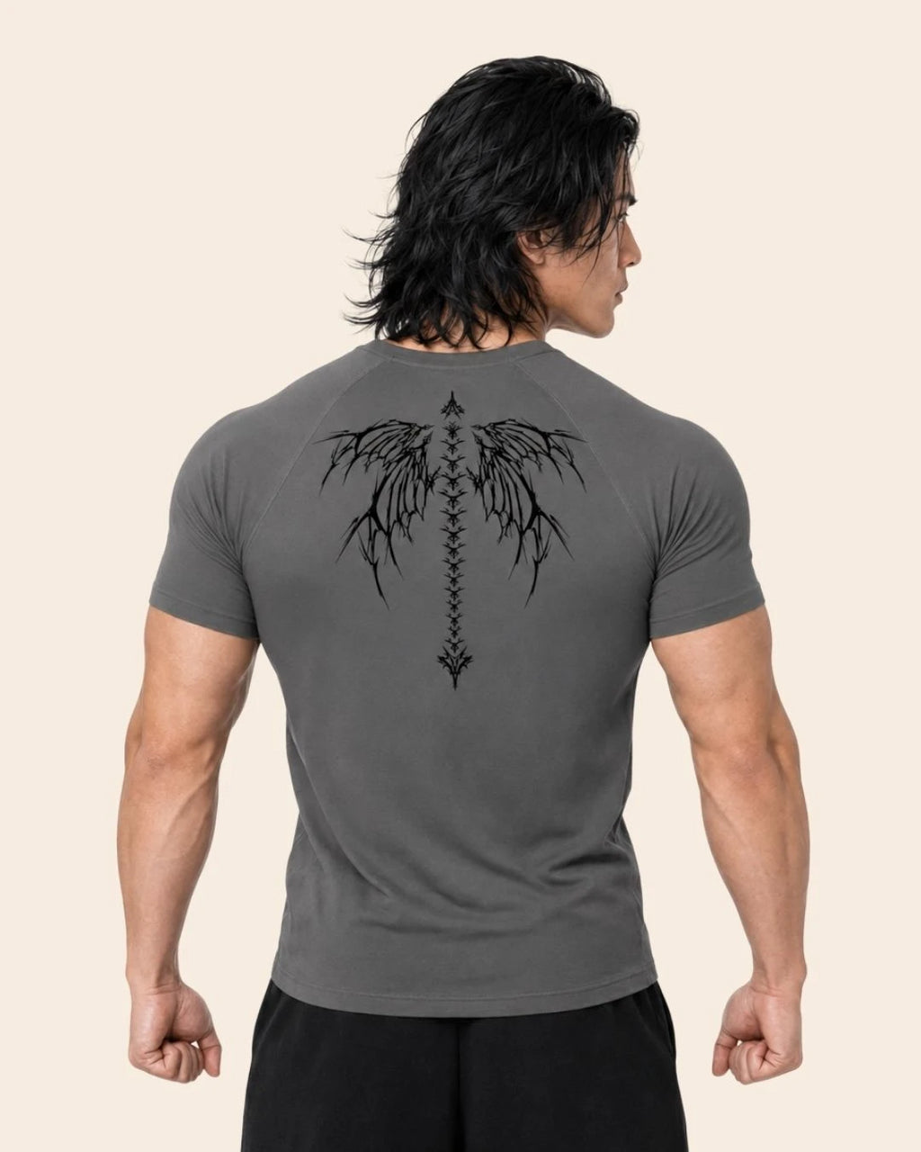 Camiseta Muscle Fit "Dominio" Gris