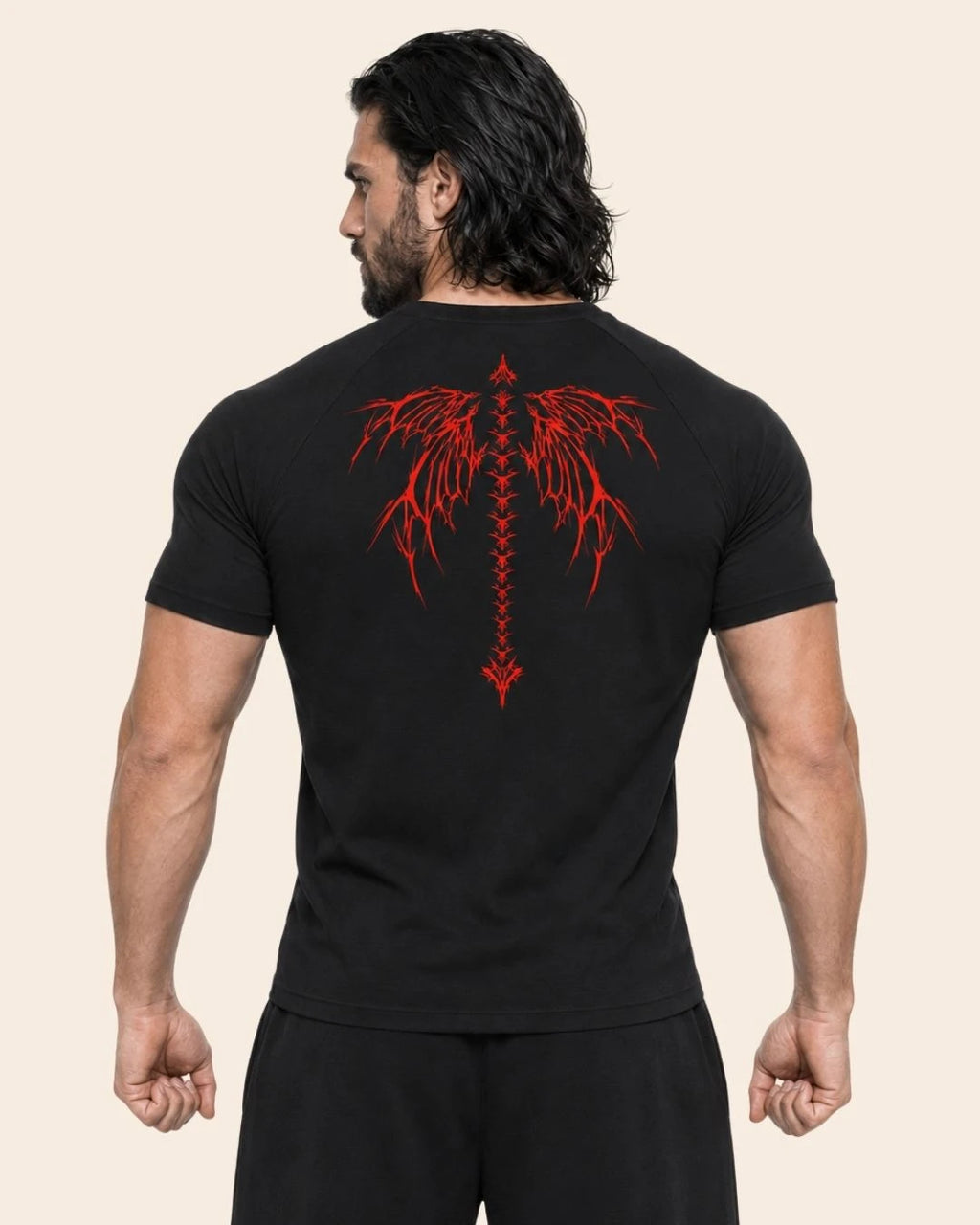 Camiseta Muscle Fit "Dominio" Negra