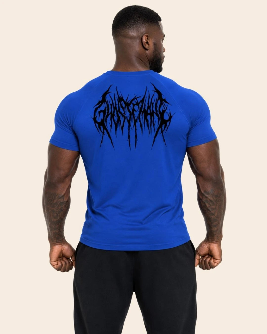 Camiseta Muscle Fit "Furia" Azul Rey