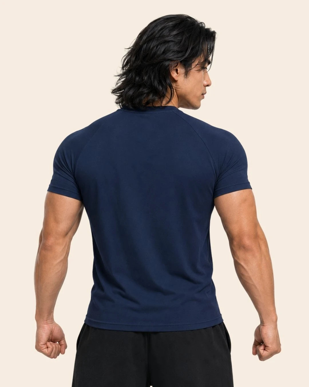 Camiseta Muscle Fit "Espectro" Azul Oscuro