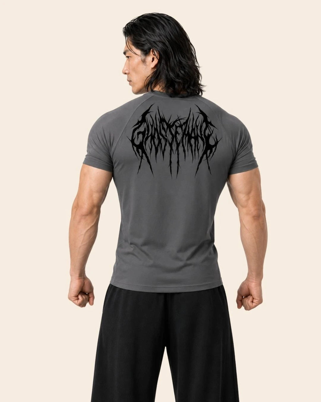 Camiseta Muscle Fit "Furia" Gris