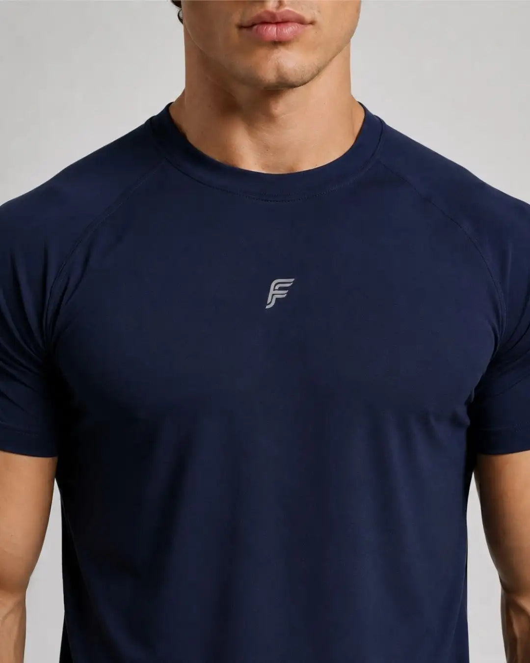 Camiseta Deportiva Azul Oscura Muscle Fit - Dry Fit para Hombre