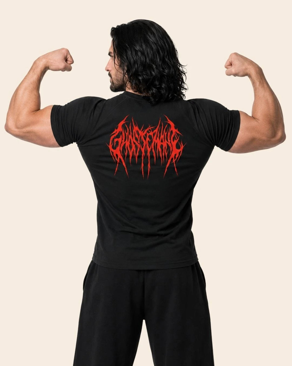 Camiseta Muscle Fit "Furia" Negra