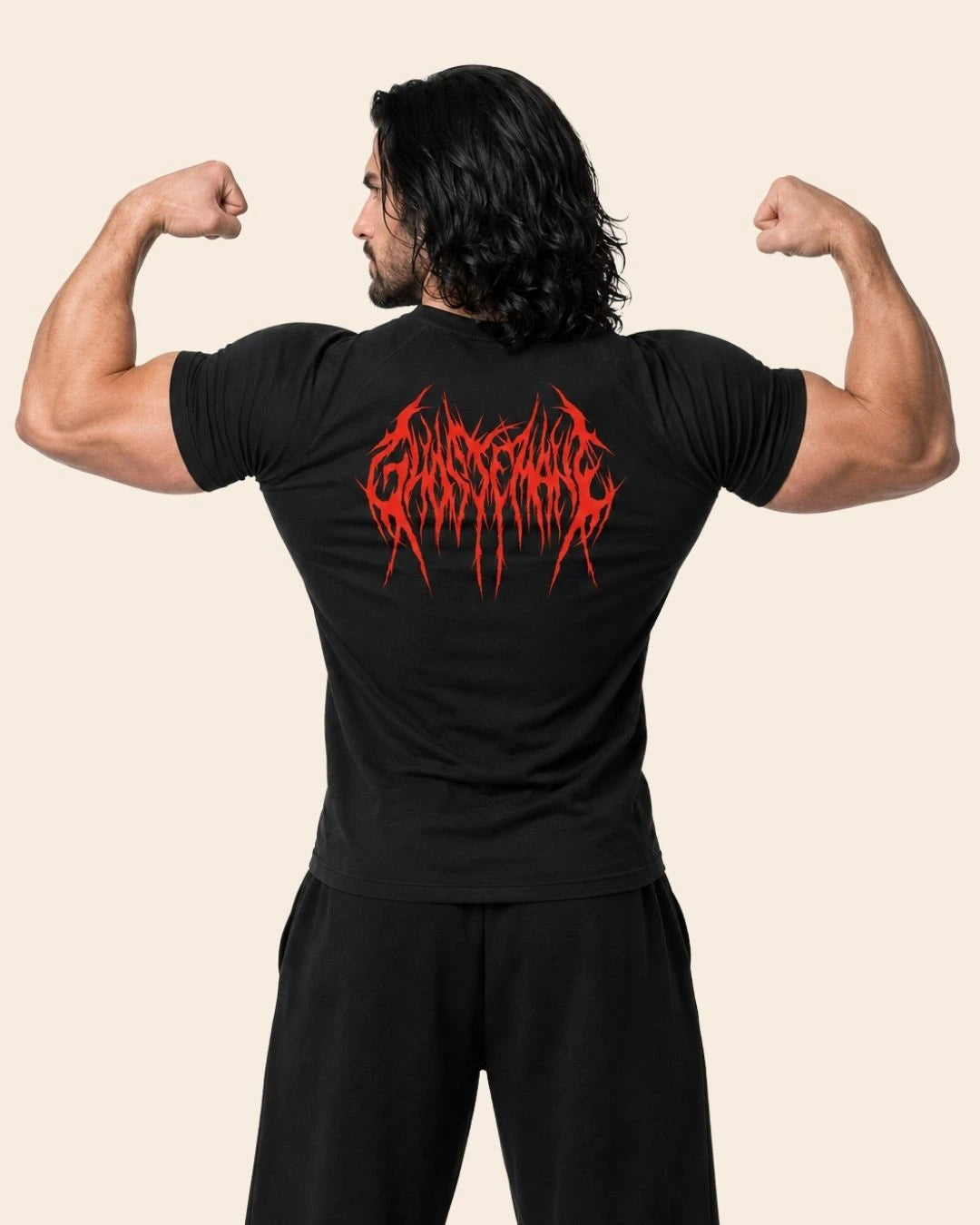 Camiseta Muscle Fit "Furia" Negra