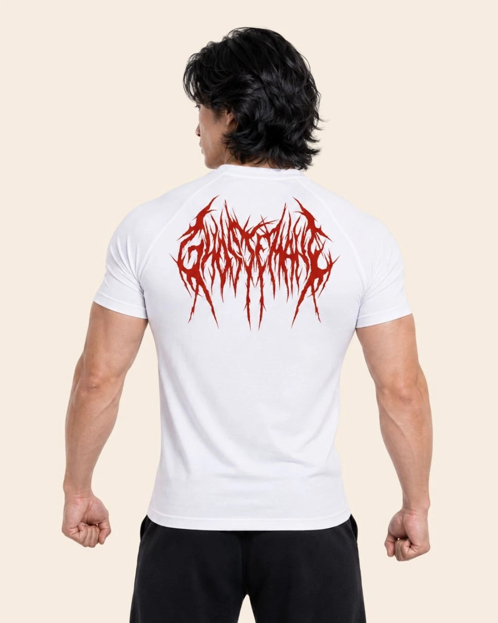 Camiseta Muscle Fit "Furia" Blanca