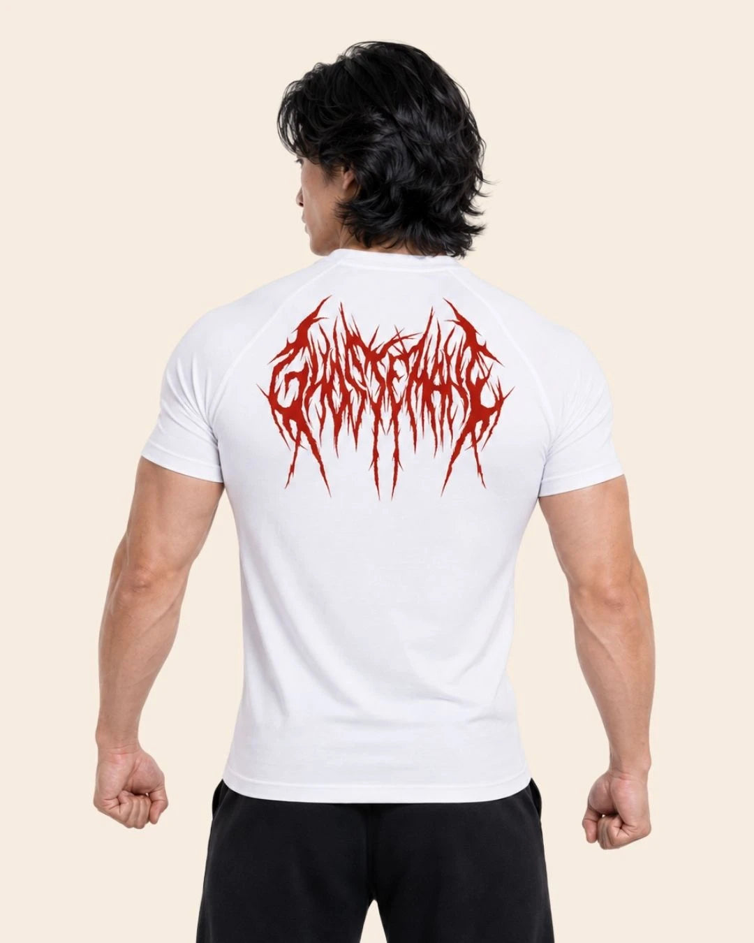 Camiseta Muscle Fit "Furia" Blanca