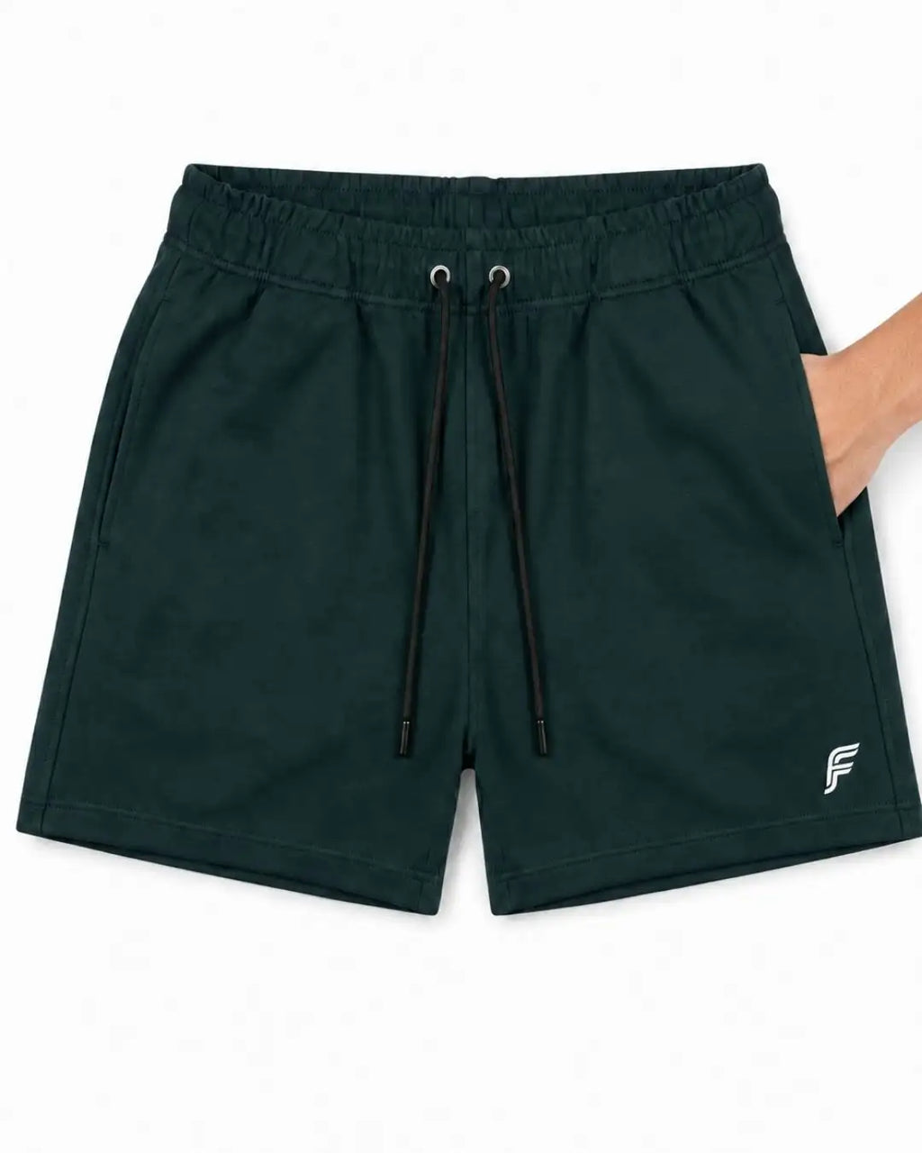 Pantaloneta Deportiva Verde Botella en Burda Fría para Hombre